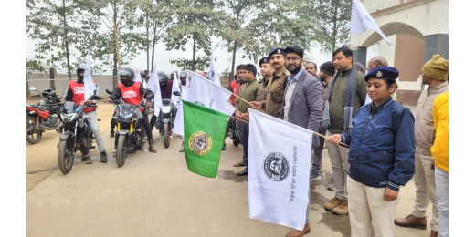 सड़क सुरक्षा माह के तहत बाइक रैली का आयोजन